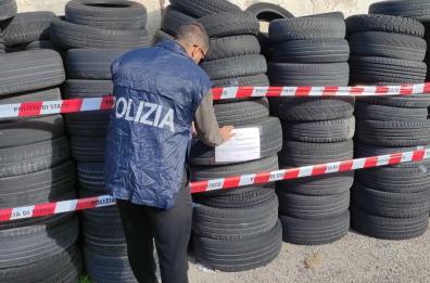 Pulsano, abbandona illegalmente più di 600 pneumatici: denunciato un gommista