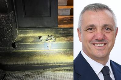 Canosa,  lancio di molotov contro il portone di casa dell'eurodeputato Ventola (Fdi): «Non respiravamo»