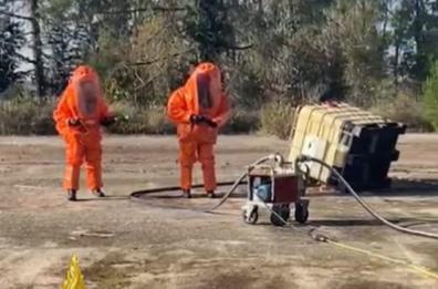«Sostanze chimiche nella cava» a Bitetto: ma è un'esercitazione dei vigili del fuoco