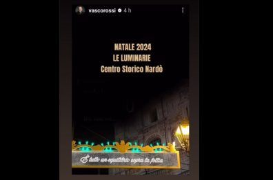 Vasco Rossi «lancia» le luminarie di Nardò sui social