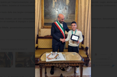 Bari, il premio della Città ad Achille Giuliani e Mirko Milella, talentuosi nello sport e nella musica 
