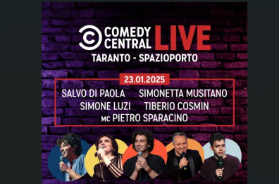 Comedy Central Live, l'appuntamento con la risata torna a Taranto, da Spazioporto