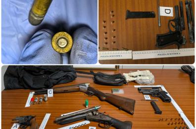 Gravina, in casa pistole illecite, anche una con il calcio tagliato, e proiettili: arrestato