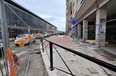 Terminal bus extraurbani, su via Capruzzi a Bari i lavori per la viabilità procedono a gonfie vele
