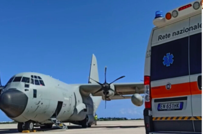 Da Bari a Roma su un C130: neonato di un giorno trasportato d'urgenza con volo salva vita