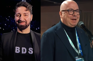 Sanremo, non c'è politica nella scritta «BDS» del maestro Barnaba: il direttore della «Gazzetta» in conferenza stampa spiega cosa vuol dire