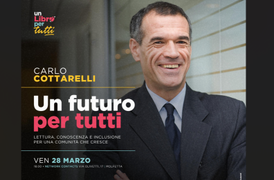 «Un libro per tutti», a Molfetta focus sulla lettura inclusiva con Carlo Cottarelli
