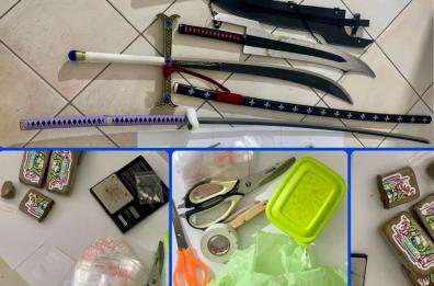 In casa droga, sciabole e pugnali: 43enne incensurato arrestato a Carovigno