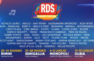 L'RDS Summer Festival torna in Puglia, tappa anche a Monopoli con Boomdabash e The Kolors: tutto il cast