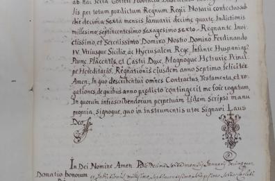 Un atto notarile del 1766 torna all'Archivio di Stato di Potenza