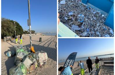 Bari,  nuova setacciatrice all'opera sulla spiaggia di Pane e Pomodoro: mozziconi di sigarette e rifiuti di ogni tipo