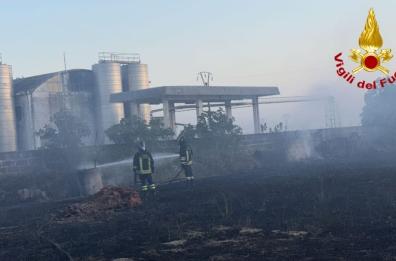Brindisi, incendio a ridosso della cantina di Tuturano: evitati danni alle strutture