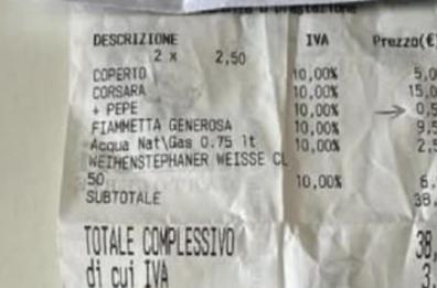 Bari, scoppia la bufera sui social per il rincaro prezzi: «50 centesimi per un po’ di pepe sulla pizza»