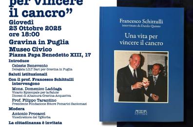 A Gravina la prima presentazione di “Una vita per il cancro” del prof. Francesco Schittulli