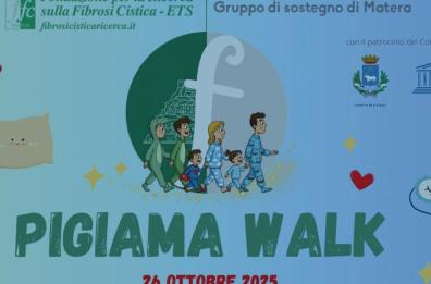 «Pigiama Walk» a Matera per la ricerca sulla fibrosi cistica