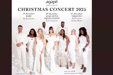 Agapē Gospel Collective: tre serate speciali in Puglia con il Christmas Concert 2025 Agapē Gospel Collective: tre serate speciali in Puglia con il Christmas Concert 2025