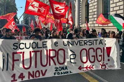 Bari, studenti scendono in piazza contro il Governo: «Università sempre più esclusive. Si finanzia la guerra e non l'istruzione»