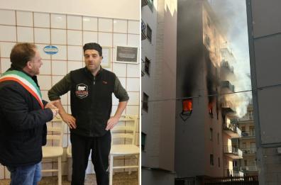 Manfredonia, a salvare la 91enne dall'incendio è stato un macellaio: «Michele Brigida, un eroe» Manfredonia, a salvare la 91enne dall'incendio è stato un macellaio: «Michele Brigida, un eroe»