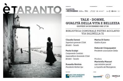 Donne, qualit&agrave; della vita e bellezza: il talk di &Egrave; Taranto per raccontare il presente e progettare il futuro