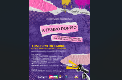 &laquo;A Tempo Doppio&raquo;: voci, numeri e storie della disparit&agrave; di genere nella musica pugliese