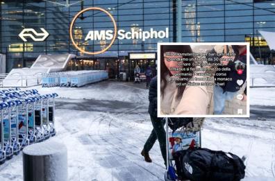 Il Nord Europa nella morsa della neve tra treni e voli cancellati. Il racconto di Martina: &laquo;Per Bari un viaggio di oltre 30 ore&raquo;