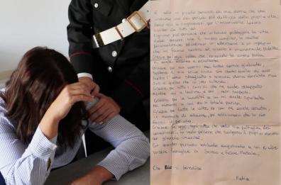 &laquo;Io, vittima di violenza: grazie per avermi fatta sentire al sicura&raquo;. La lettera di una donna ai carabinieri di Matera