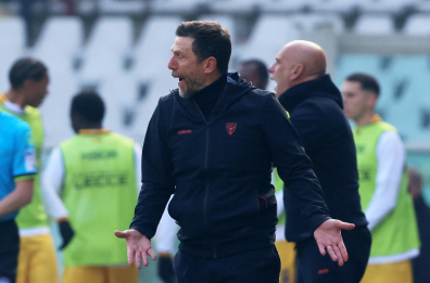 Lecce sconfitto a Torino, Di Francesco: &laquo;C&rsquo;&egrave; rammarico. Dobbiamo cambiare rotta&raquo;