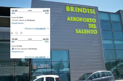 &laquo;Volare da Brindisi con Ita costa 4 volte di pi&ugrave; che da Bari&raquo;: la denuncia contro la disparit&agrave;