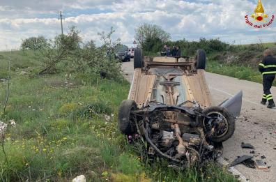 Altamura, auto fuori strada sulla provinciale: un 62enne morto sul colpo