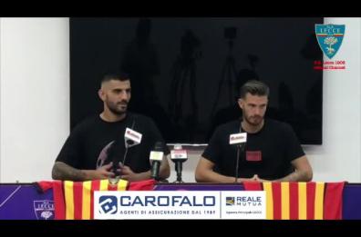 Lecce, presentati portiere Vigorito e difensore Fiamozzi