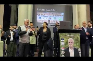 Acquaviva, il candidato sindaco di centrodestra cita Mussolini: «Vincere! E vinceremo»