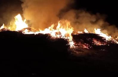 Alliste, nella notte vasto incendio distrugge ulivi e una discarica incontrollata di rifiuti