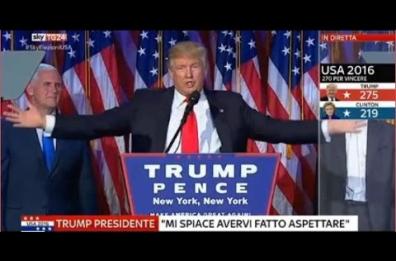 Il discorso di Trump dopo la vittoria