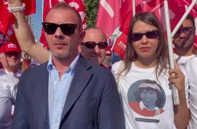 Bari, inaugurazione Fiera del Levante: la Cgil protesta contro il Governo