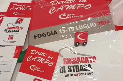 Brigate lavoro della Flai a Foggia: «Forniremo anche acqua e cappelli»