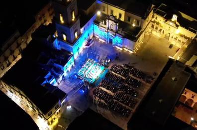 A Lecce la banda della Polizia in concerto in piazza Duomo per la legalità