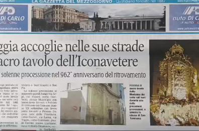 Iconavetere a Foggia, la solenne processione nel 962^ anniversario del ritrovamento
