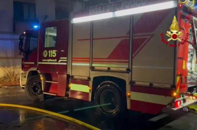 Mogliano Veneto, incendio nell'ex ospedale psichiatrico