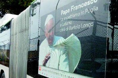 L'invito al Papa a venire 
in Puglia sui bus a Brind