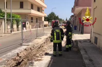 San Cesario, fuga di gas durante i lavori dell'Aqp, evacuate abitazioni e negozi