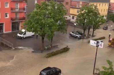 Nubifragio a Pavullo nel Frignano: inondazione e allagamenti