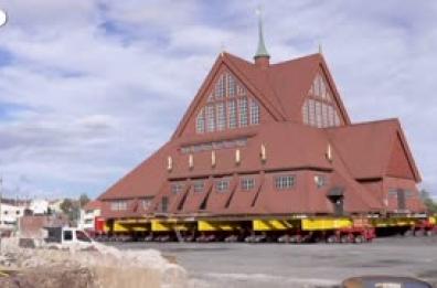 Svezia, storica chiesa spostata per l'espansione di una miniera