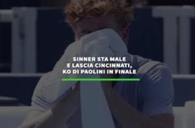 Sinner sta male e lascia Cincinnati, ko di Paolini in finale