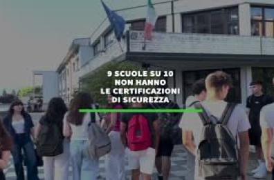 9 scuole su 10 non hanno le certificazioni di sicurezza