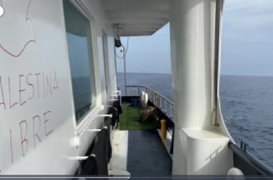 Gaza, a bordo di una nave della Global Sumud Flotilla
