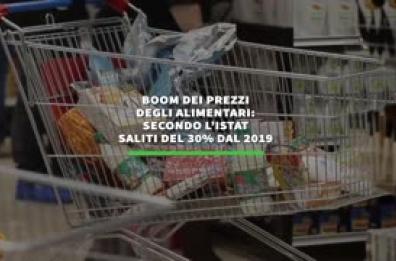 Boom dei prezzi degli alimentari: secondo l'ISTAT saliti del 30% dal 2019
