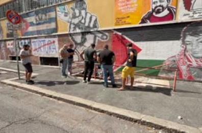 Ordigno contro centro sociale Csoa La Strada  a Roma.
