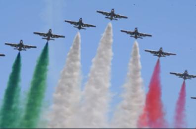 Balloon Cup, lo show delle Frecce tricolori nei cieli di Piacenza