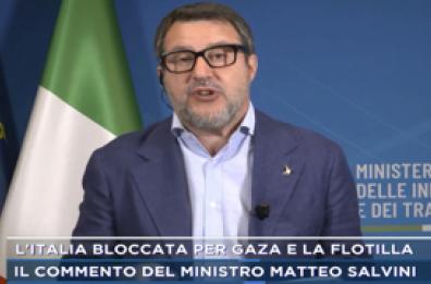 Flotilla, Salvini: "Sciopero illegittimo. Landini lo organizza? Paghi lui"
