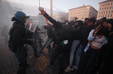 Scontri a corteo pro-Pal a Roma, 200 identificati